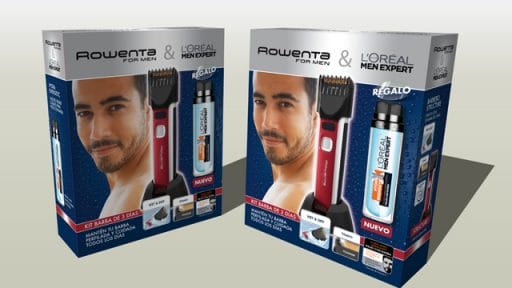 Pack afeitadora Rowenta barba de 3 días e hidratante L'Oréal Men Expert.